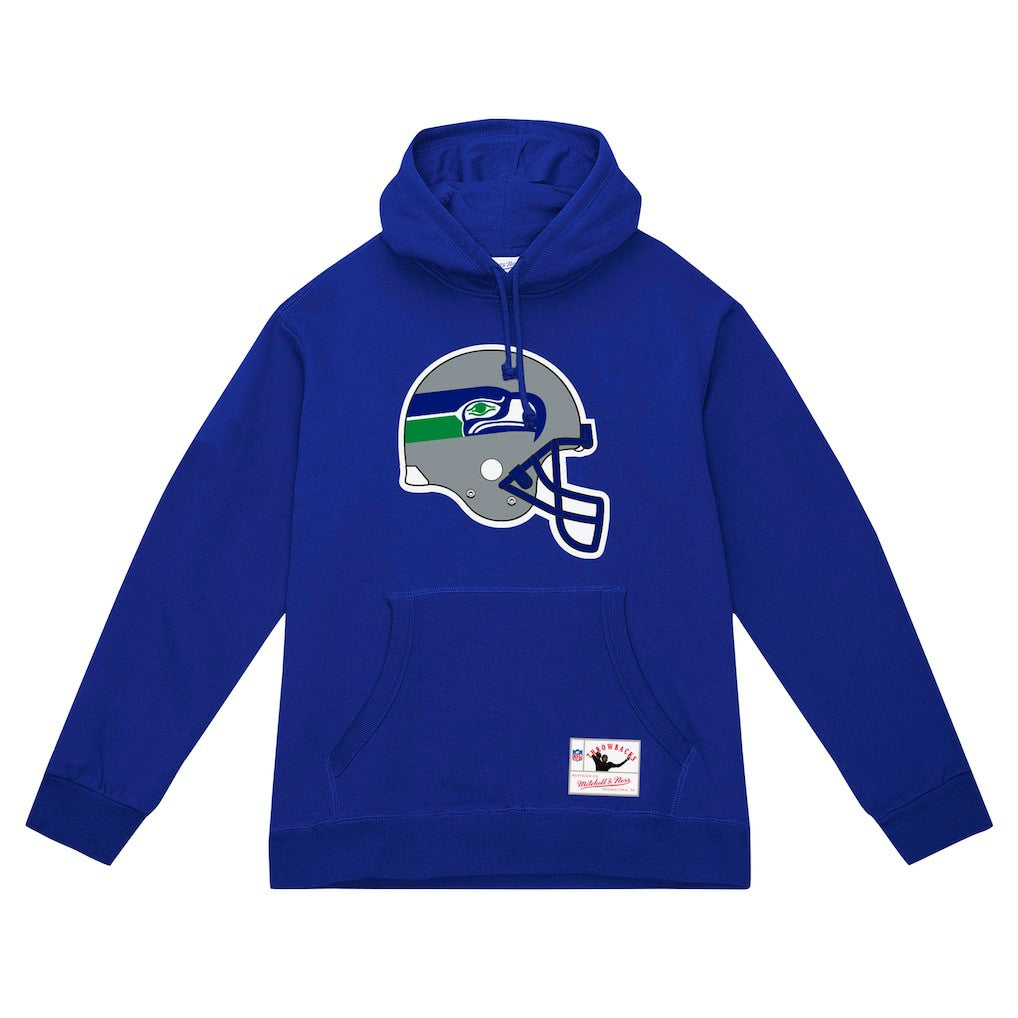 Seattle Seahawks Mitchell & Ness Helmet Logo Vintage Pullover Hoodie