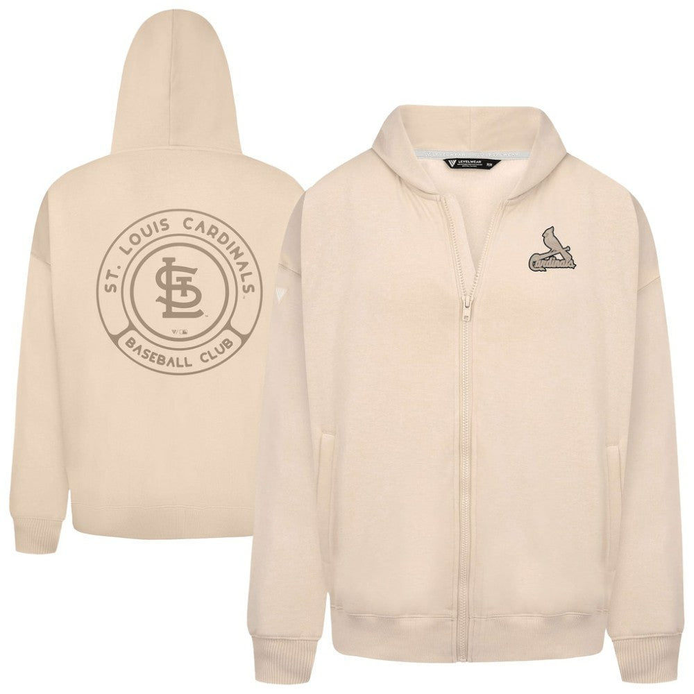 St. Louis Cardinals Levelwear Uphill Oversized Full-Zip Hoodie | MLB Outlet