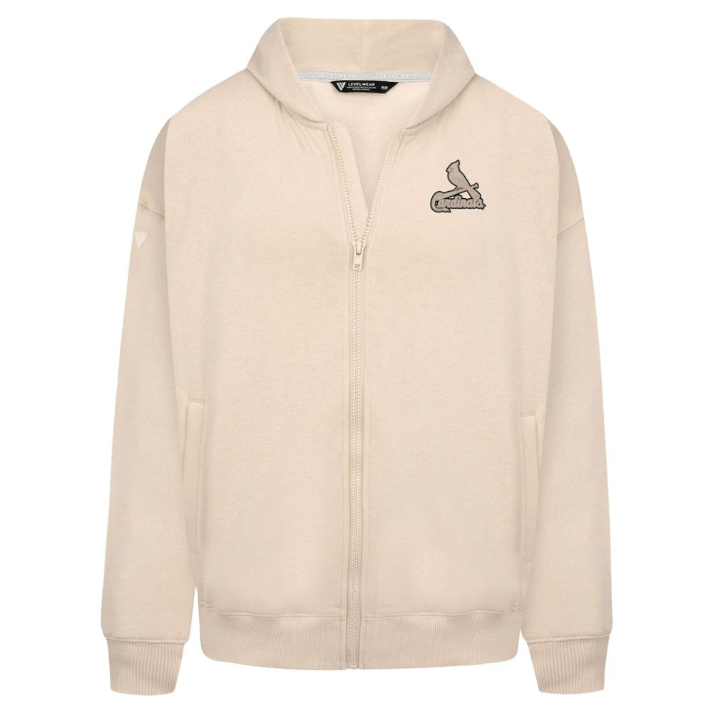 St. Louis Cardinals Levelwear Uphill Oversized Full-Zip Hoodie | MLB Outlet