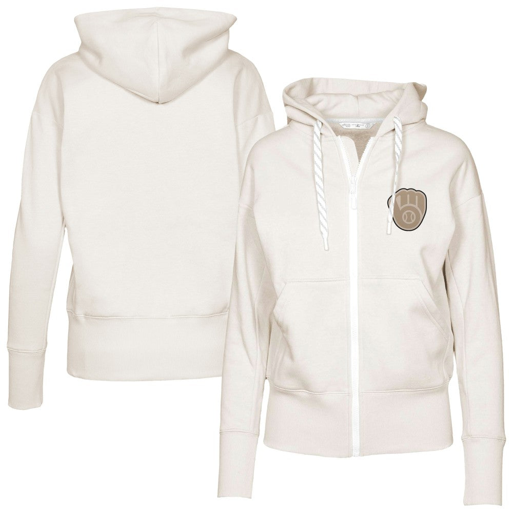 Milwaukee Brewers Levelwear Women's Gardinia Full-Zip Hoodie | MLB Sale
