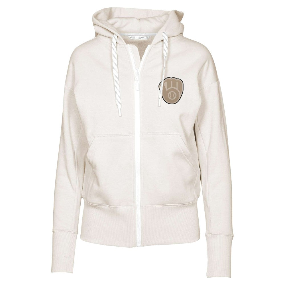 Milwaukee Brewers Levelwear Women's Gardinia Full-Zip Hoodie | MLB Sale