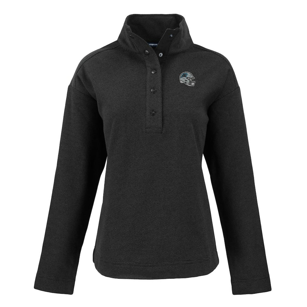 Carolina Panthers  Cutter & Buck Women's Hunts Point Eco Half-Snap Sweatshirt
