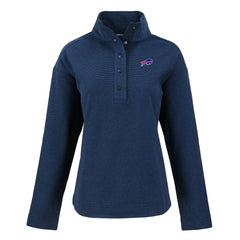 Buffalo Bills  Cutter & Buck Women's Hunts Point Eco Half-Snap Sweatshirt