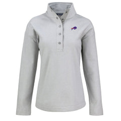 Buffalo Bills  Cutter & Buck Women's Hunts Point Eco Half-Snap Sweatshirt