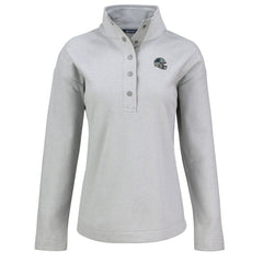 Carolina Panthers  Cutter & Buck Women's Hunts Point Eco Half-Snap Sweatshirt