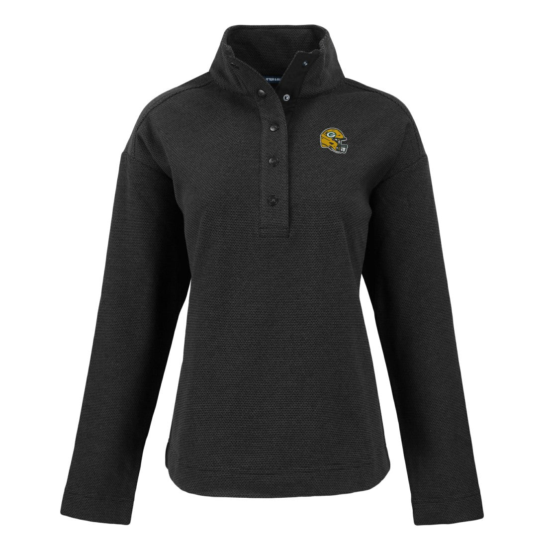 Green Bay Packers  Cutter & Buck Women's Hunts Point Eco Half-Snap Sweatshirt