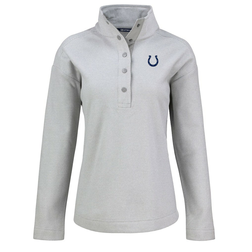 Indianapolis Colts  Cutter & Buck Women's Hunts Point Eco Half-Snap Sweatshirt