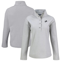 Detroit Lions  Cutter & Buck Women's Hunts Point Eco Half-Snap Sweatshirt