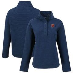 Chicago Bears  Cutter & Buck Women's Hunts Point Eco Half-Snap Sweatshirt