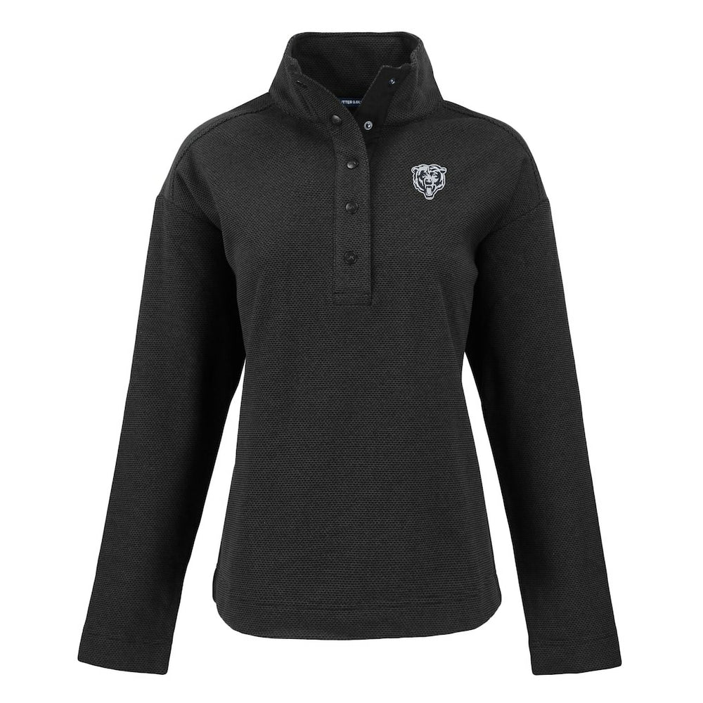 Chicago Bears  Cutter & Buck Women's Hunts Point Eco Half-Snap Sweatshirt