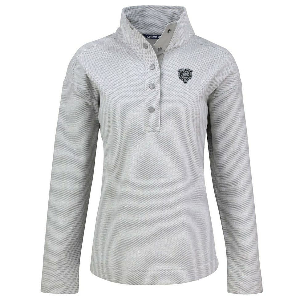 Chicago Bears  Cutter & Buck Women's Hunts Point Eco Half-Snap Sweatshirt