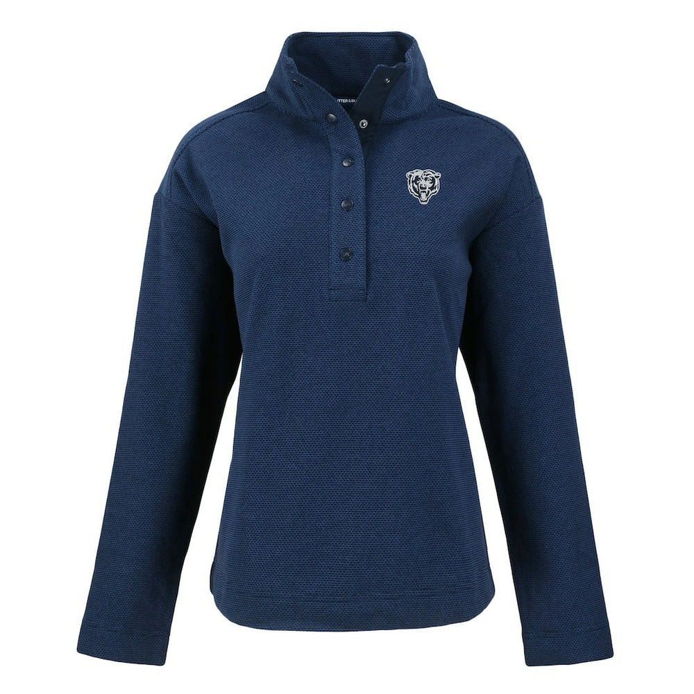 Chicago Bears  Cutter & Buck Women's Hunts Point Eco Half-Snap Sweatshirt