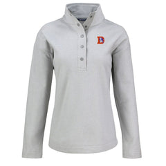 Denver Broncos  Cutter & Buck Women's Hunts Point Eco Half-Snap Sweatshirt