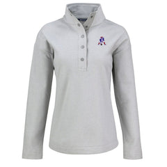 New England Patriots  Cutter & Buck Women's Hunts Point Eco Half-Snap Sweatshirt