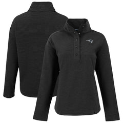 New England Patriots  Cutter & Buck Women's Hunts Point Eco Half-Snap Sweatshirt