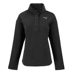 New England Patriots  Cutter & Buck Women's Hunts Point Eco Half-Snap Sweatshirt
