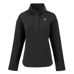 New Orleans Saints  Cutter & Buck Women's Hunts Point Eco Half-Snap Sweatshirt