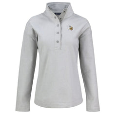 Minnesota Vikings  Cutter & Buck Women's Hunts Point Eco Half-Snap Sweatshirt