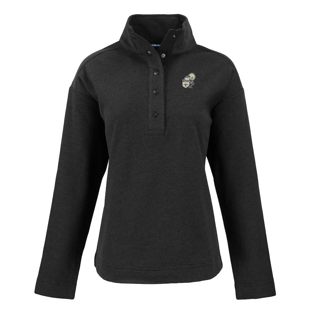 New Orleans Saints  Cutter & Buck Women's Hunts Point Eco Half-Snap Sweatshirt