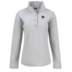 New York Giants  Cutter & Buck Women's Hunts Point Eco Half-Snap Sweatshirt