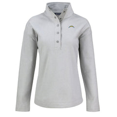 Los Angeles Chargers  Cutter & Buck Women's Hunts Point Eco Half-Snap Sweatshirt