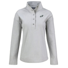 Philadelphia Eagles  Cutter & Buck Women's Hunts Point Eco Half-Snap Sweatshirt