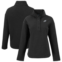 Philadelphia Eagles  Cutter & Buck Women's Hunts Point Eco Half-Snap Sweatshirt