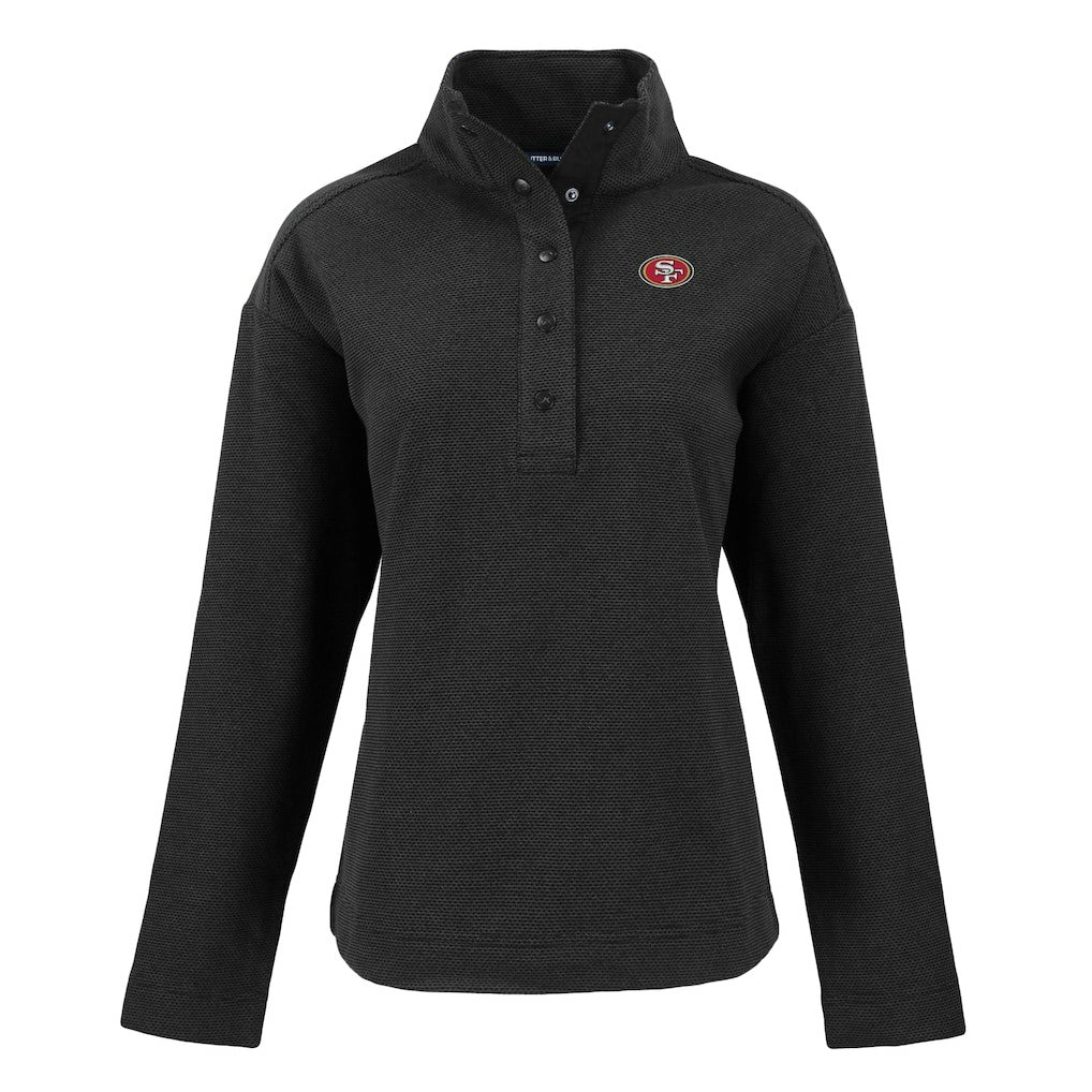 San Francisco 49ers  Cutter & Buck Women's Hunts Point Eco Half-Snap Sweatshirt