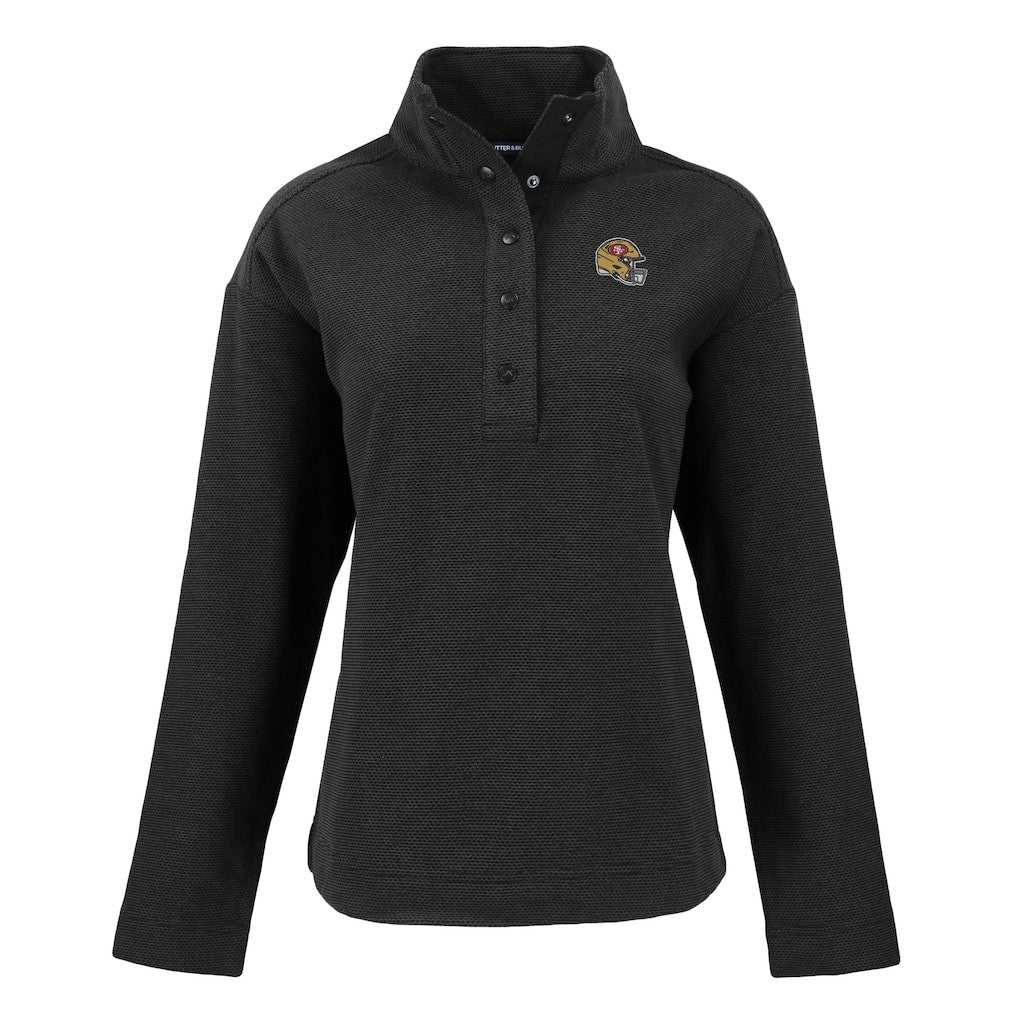 San Francisco 49ers  Cutter & Buck Women's Hunts Point Eco Half-Snap Sweatshirt