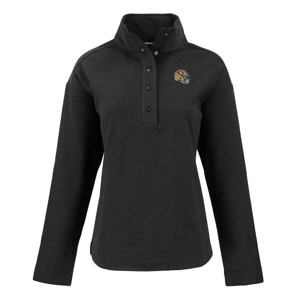 San Francisco 49ers  Cutter & Buck Women's Hunts Point Eco Half-Snap Sweatshirt