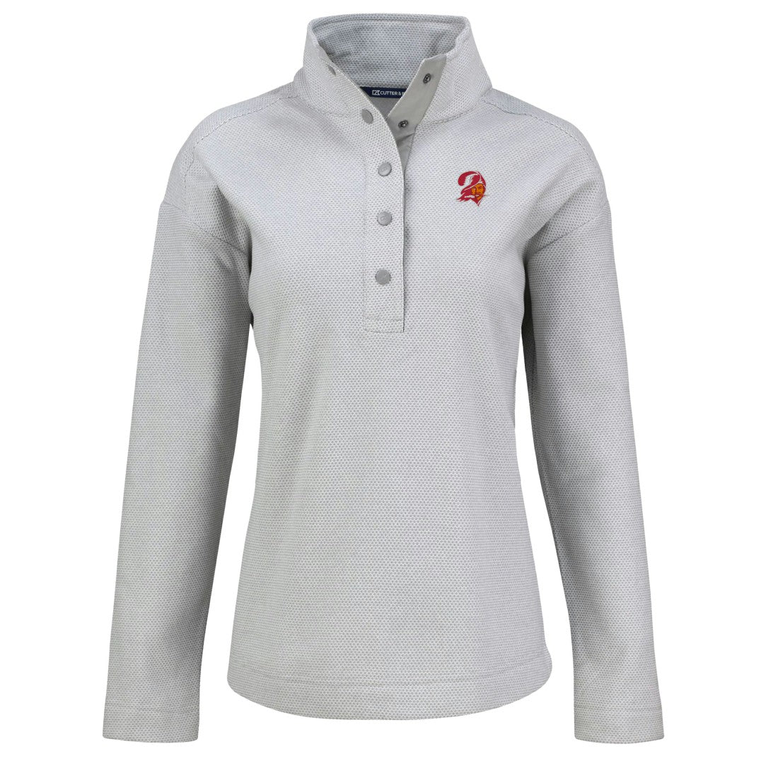 Tampa Bay Buccaneers  Cutter & Buck Women's Hunts Point Eco Half-Snap Sweatshirt