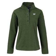 Washington Commanders  Cutter & Buck Women's Hunts Point Eco Half-Snap Sweatshirt