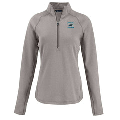 Carolina Panthers  Cutter & Buck Women's Peshastin Eco Fleece Recycled Tri-Blend Raglan Half-Zip Jacket