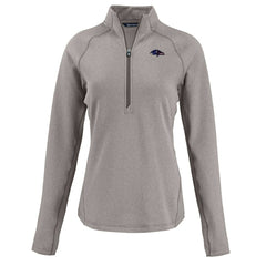 Baltimore Ravens  Cutter & Buck Women's Americana Peshastin Eco Fleece Recycled Tri-Blend Raglan Half-Zip Jacket