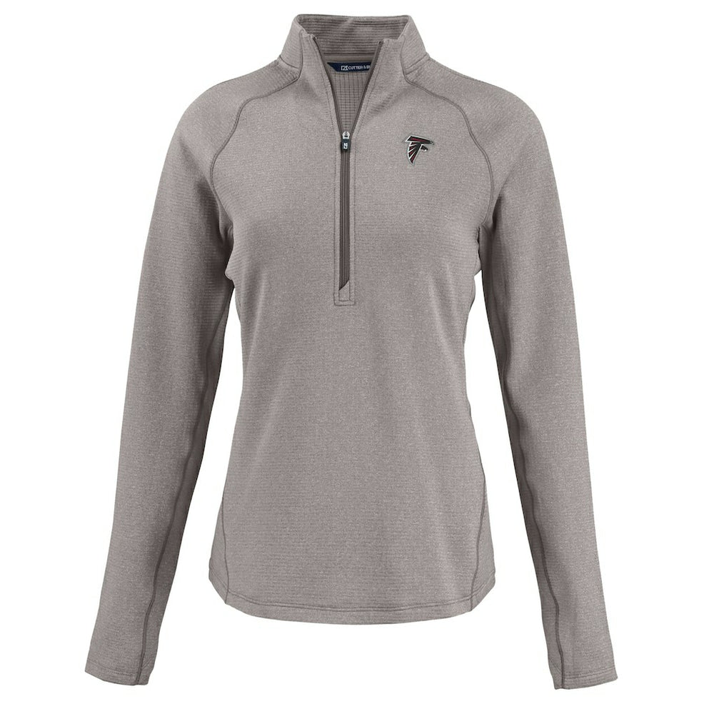 Atlanta Falcons  Cutter & Buck Women's Peshastin Eco Fleece Recycled Tri-Blend Raglan Half-Zip Jacket