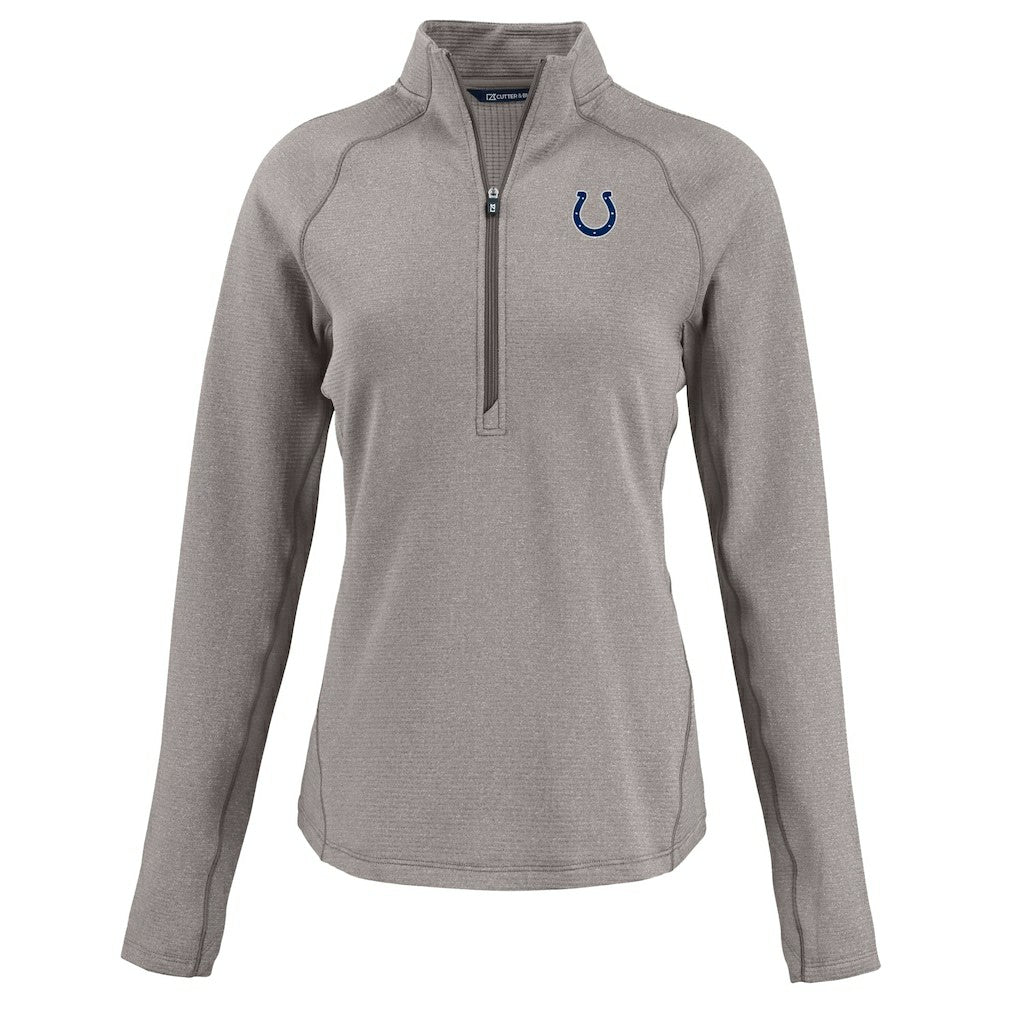 Indianapolis Colts  Cutter & Buck Women's Peshastin Eco Fleece Recycled Tri-Blend Raglan Half-Zip Jacket