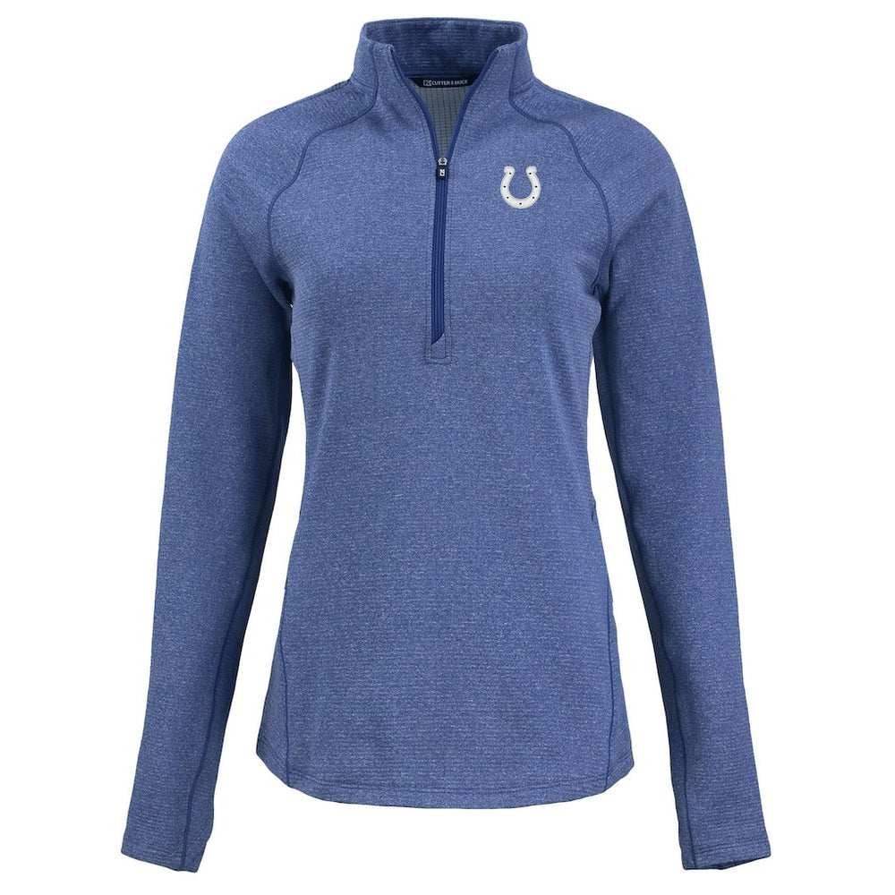 Indianapolis Colts  Cutter & Buck Women's Peshastin Eco Fleece Recycled Tri-Blend Raglan Half-Zip Jacket