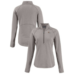 Denver Broncos  Cutter & Buck Women's Peshastin Eco Fleece Recycled Tri-Blend Raglan Half-Zip Jacket
