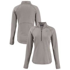 Detroit Lions  Cutter & Buck Women's Peshastin Eco Fleece Recycled Tri-Blend Raglan Half-Zip Jacket