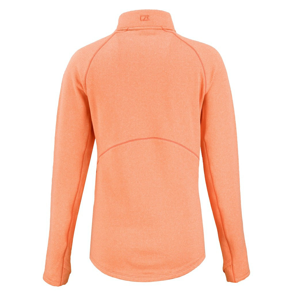 Denver Broncos  Cutter & Buck Women's Peshastin Eco Fleece Recycled Tri-Blend Raglan Half-Zip Jacket