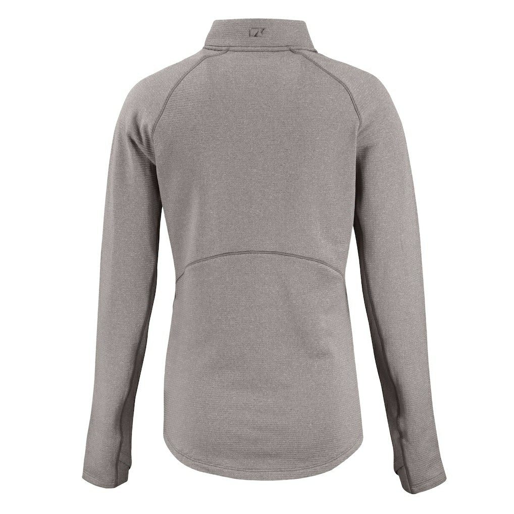 Kansas City Chiefs  Cutter & Buck Women's Peshastin Eco Fleece Recycled Tri-Blend Raglan Half-Zip Jacket