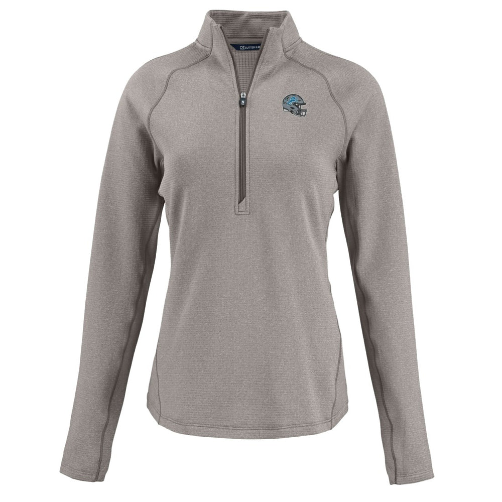 Detroit Lions  Cutter & Buck Women's Peshastin Eco Fleece Recycled Tri-Blend Raglan Half-Zip Jacket