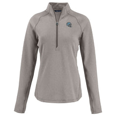 Detroit Lions  Cutter & Buck Women's Peshastin Eco Fleece Recycled Tri-Blend Raglan Half-Zip Jacket