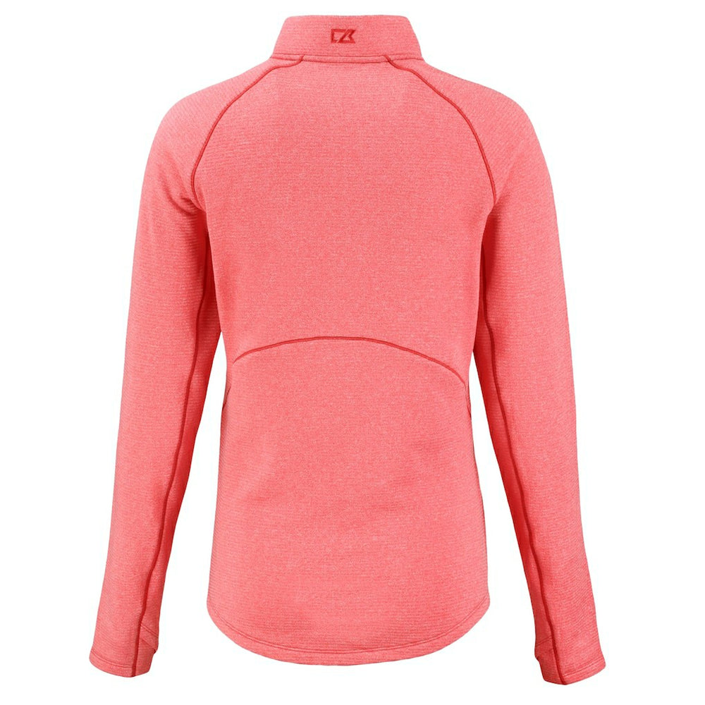 Kansas City Chiefs  Cutter & Buck Women's Peshastin Eco Fleece Recycled Tri-Blend Raglan Half-Zip Jacket