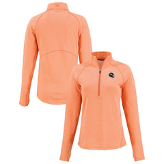 Denver Broncos  Cutter & Buck Women's Peshastin Eco Fleece Recycled Tri-Blend Raglan Half-Zip Jacket