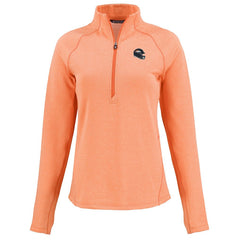 Denver Broncos  Cutter & Buck Women's Peshastin Eco Fleece Recycled Tri-Blend Raglan Half-Zip Jacket