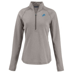 Detroit Lions  Cutter & Buck Women's Peshastin Eco Fleece Recycled Tri-Blend Raglan Half-Zip Jacket