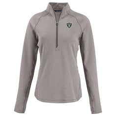 Las Vegas Raiders  Cutter & Buck Women's Peshastin Eco Fleece Recycled Tri-Blend Raglan Half-Zip Jacket
