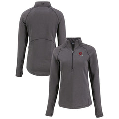 Kansas City Chiefs  Cutter & Buck Women's Peshastin Eco Fleece Recycled Tri-Blend Raglan Half-Zip Jacket