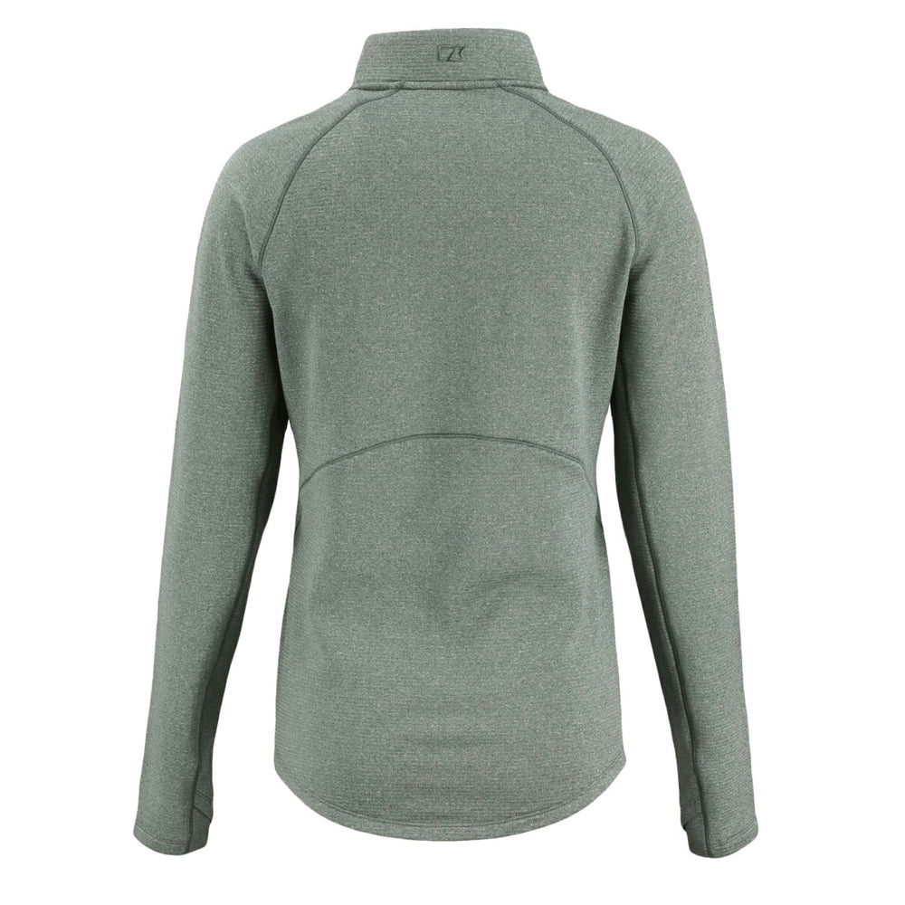 Green Bay Packers  Cutter & Buck Women's Peshastin Eco Fleece Recycled Tri-Blend Raglan Half-Zip Jacket